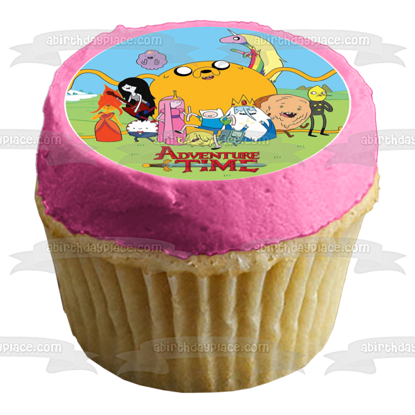 Hora de Aventuras Finn Jake el Perro Princesa Bubblegum Marceline la Reina Vampiro Adorno Comestible para Tarta Imagen ABPID21784 