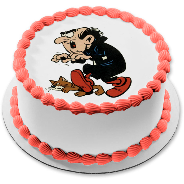 The Smurfs Gargamel Azrael Edible Cake Topper Image ABPID22026