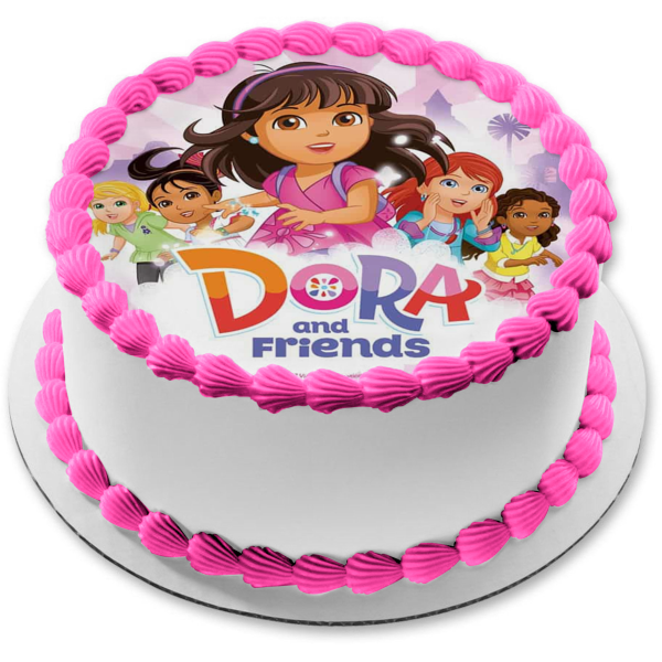 Dora y sus amigos Ira Sirina Mala Naiya Kate Alana Imagen comestible para decoración de tarta ABPID22046 