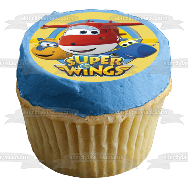 Imagen comestible para tarta con el logotipo de Super Wings Jett Jerome Donnie ABPID21870 