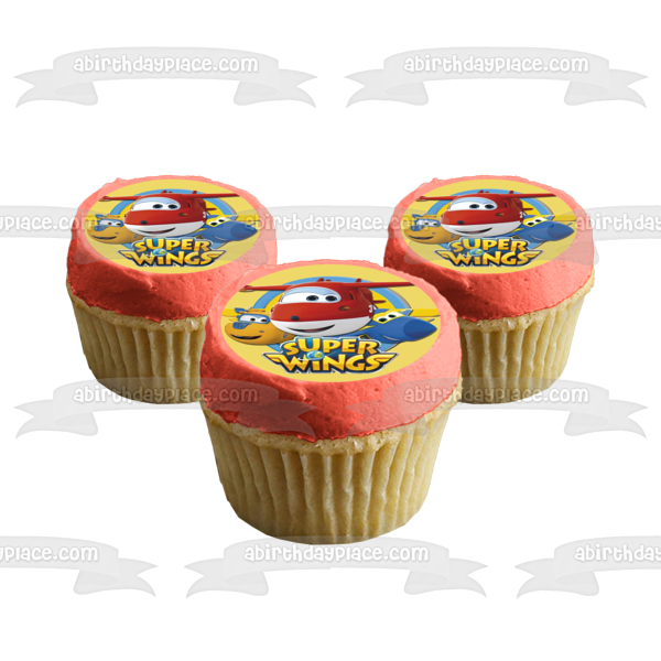 Imagen comestible para tarta con el logotipo de Super Wings Jett Jerome Donnie ABPID21870 