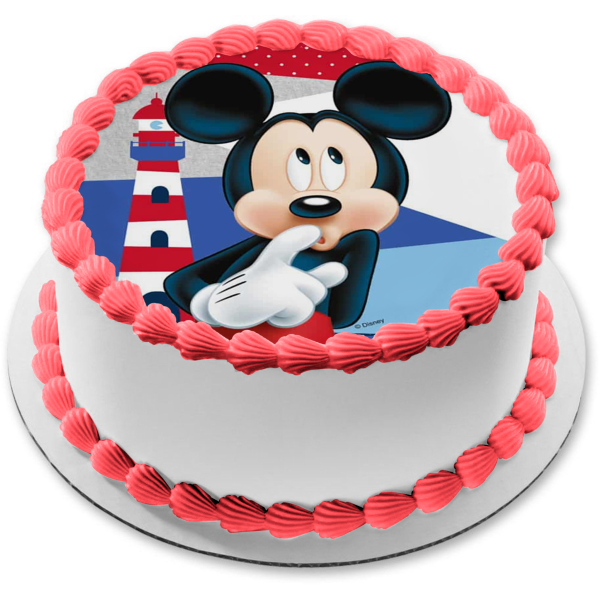 Adorno comestible para tarta con diseño de casa de luz de Mickey Mouse de Disney, imagen ABPID21881 