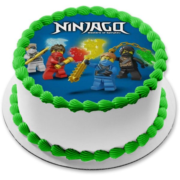 LEGO Ninjago Masters of Spinjitsu Kai Jay Edible Cake Topper Image ABPID21942