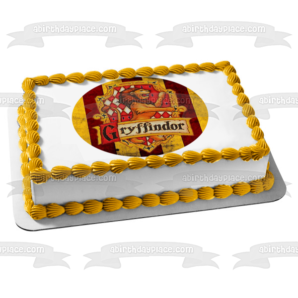 Adorno comestible para tarta con escudo de Gryffindor de Harry Potter, imagen ABPID27796 