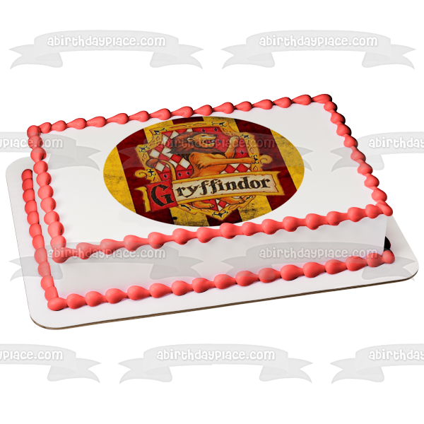 Adorno comestible para tarta con escudo de Gryffindor de Harry Potter, imagen ABPID27796 