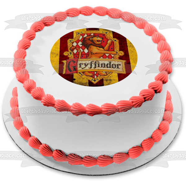 Adorno comestible para tarta con escudo de Gryffindor de Harry Potter, imagen ABPID27796 