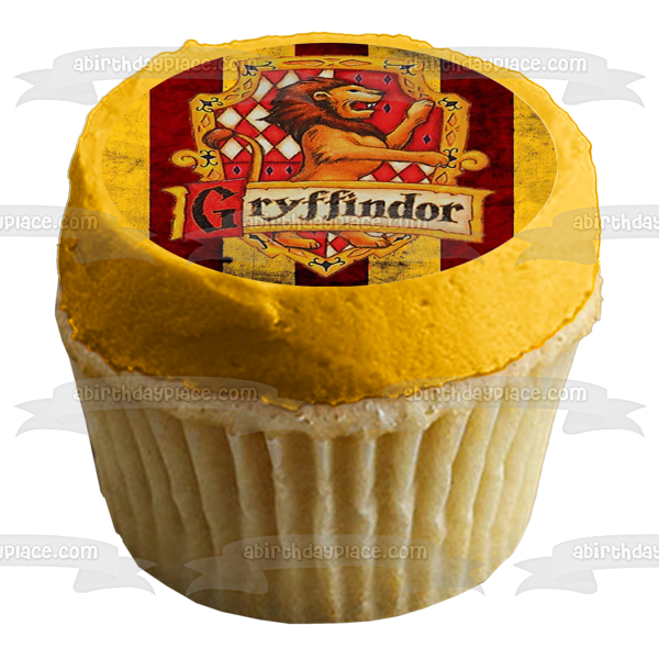 Adorno comestible para tarta con escudo de Gryffindor de Harry Potter, imagen ABPID27796 