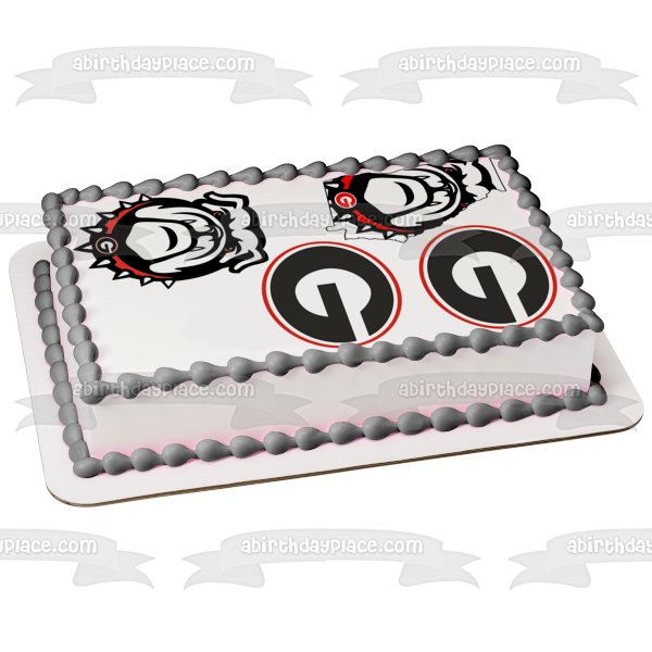 Georgia Bulldogs Logo NCAA Sports Edible Cake Topper Image ABPID27802