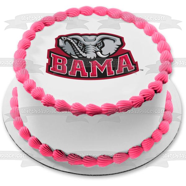 Alabama Crimson Tide Logo NCAA Edible Cake Topper Image ABPID49599