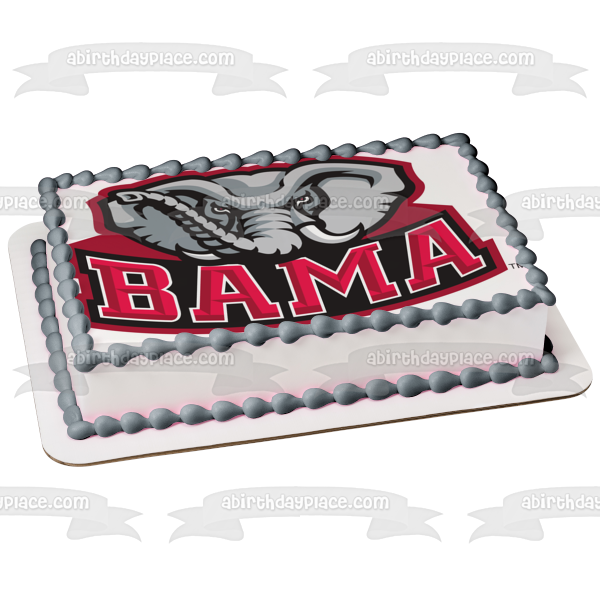 Alabama Crimson Tide Logo NCAA Edible Cake Topper Image ABPID49599