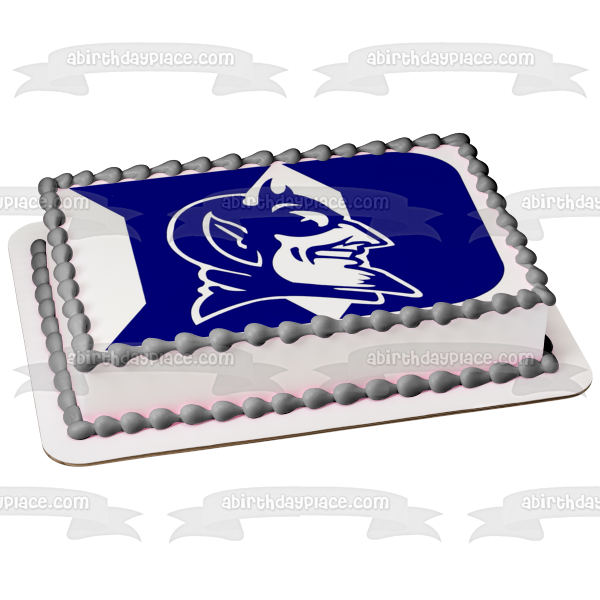 Imagen comestible para tarta con logotipo de los Blue Devils de la Universidad de Duke ABPID27812 