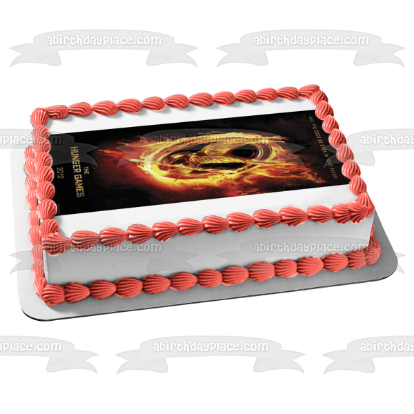 The Hunger Games Movie Poster May the Odds Be Ever In Your Favor Edible Cake Topper Image ABPID28018