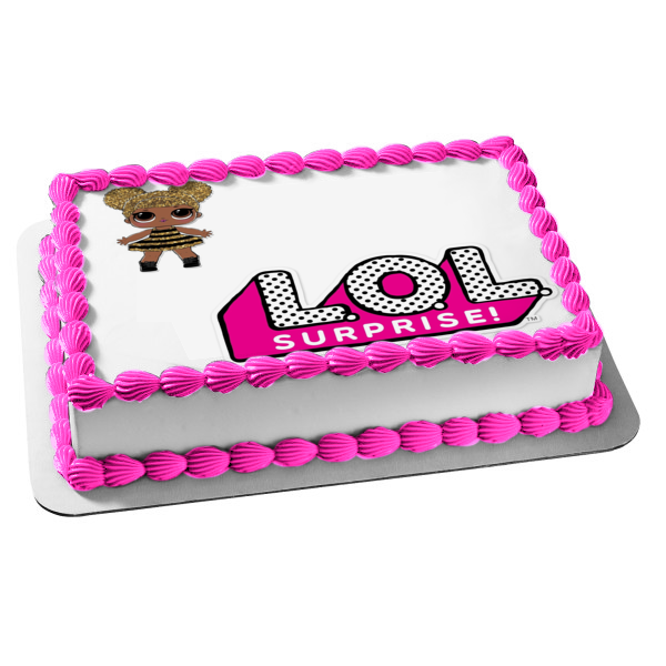 LOL Surprise Logo Queen Bee Edible Cake Topper Image ABPID28034