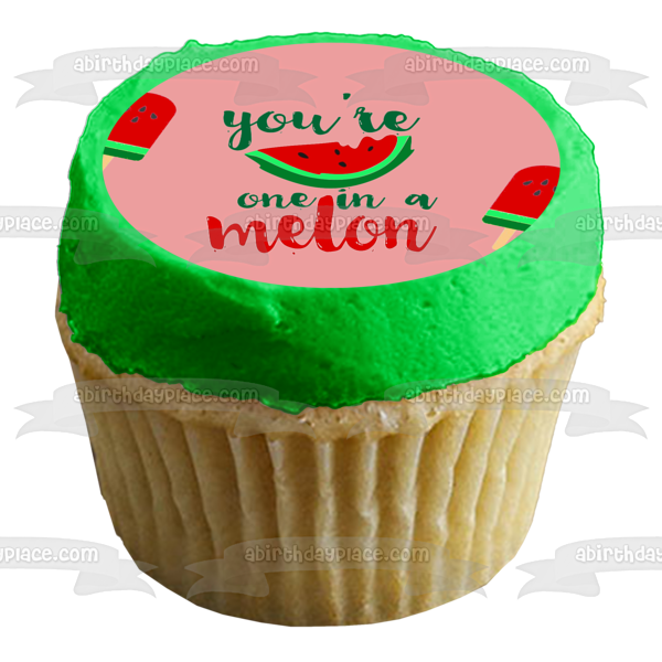 You're One N a Melon Birthday Baby Shower Edible Cake Topper Image ABPID50253