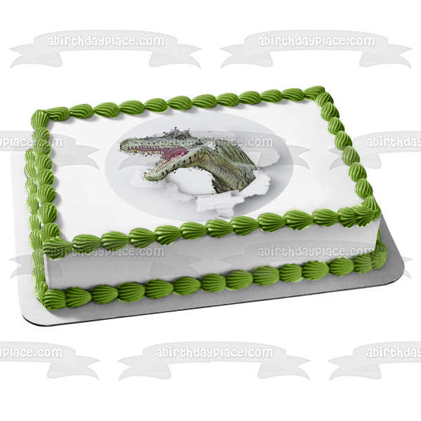 Round Dinosaur Burst Edible Cake Topper Image Edible Cake Topper Image ABPID50272