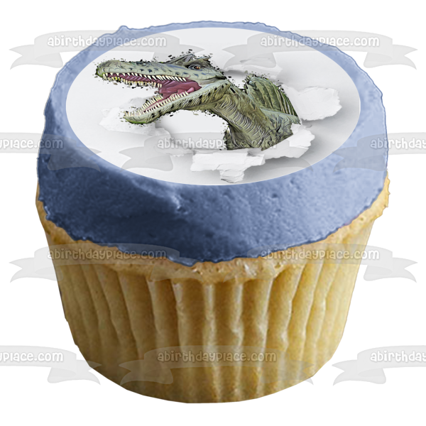 Round Dinosaur Burst Edible Cake Topper Image Edible Cake Topper Image ABPID50272