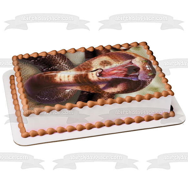 Adorno comestible para tarta con serpiente King Cobra, imagen ABPID50293 