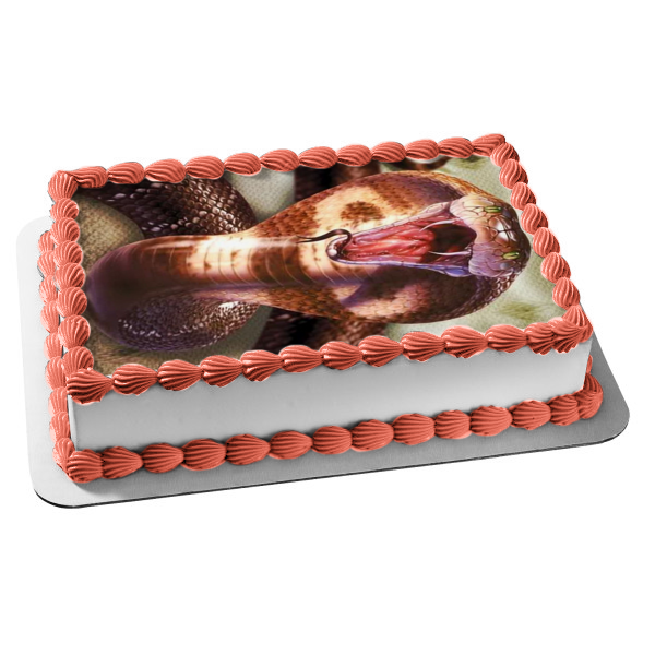 Adorno comestible para tarta con serpiente King Cobra, imagen ABPID50293 