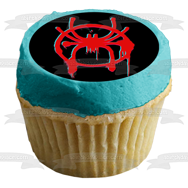 Imagen comestible para decoración de tarta con el logotipo de Graffiti de Spider-Man Miles Morales ABPID50439 