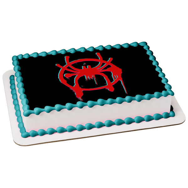 Imagen comestible para decoración de tarta con el logotipo de Graffiti de Spider-Man Miles Morales ABPID50439 