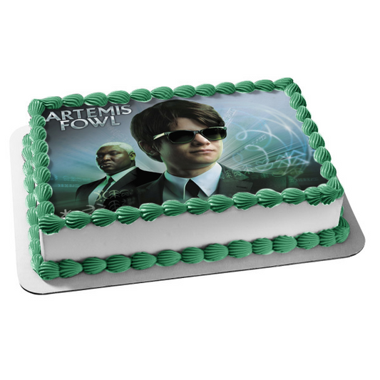 Artemis Fowl Suit Sunglasses Movie Edible Cake Topper Image ABPID50453