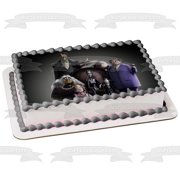 Imagen comestible para decoración de tarta de la película de la familia Addams 2019 ABPID50328 