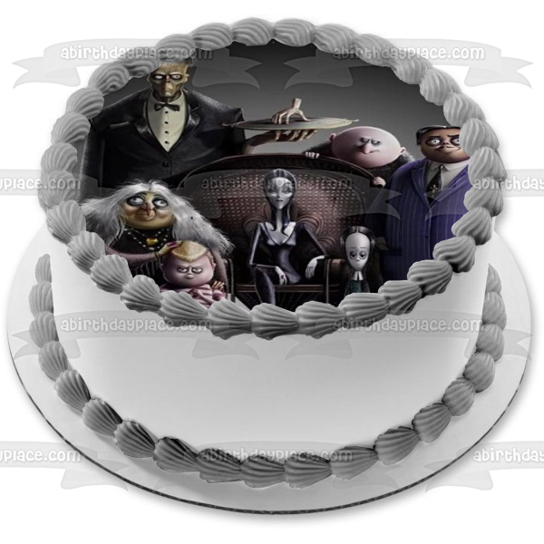 Imagen comestible para decoración de tarta de la película de la familia Addams 2019 ABPID50328 