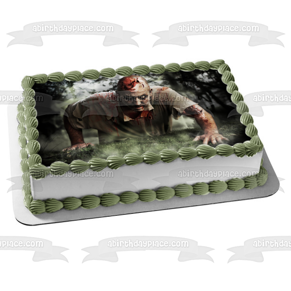 Zombies Halloween Scary Edible Cake Topper Image ABPID50331