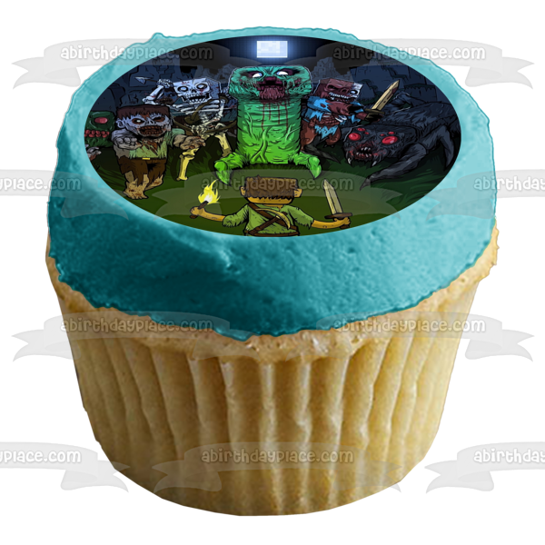 Minecraft Zombies Apocalipsis zombi adorno comestible para tarta imagen ABPID50487 