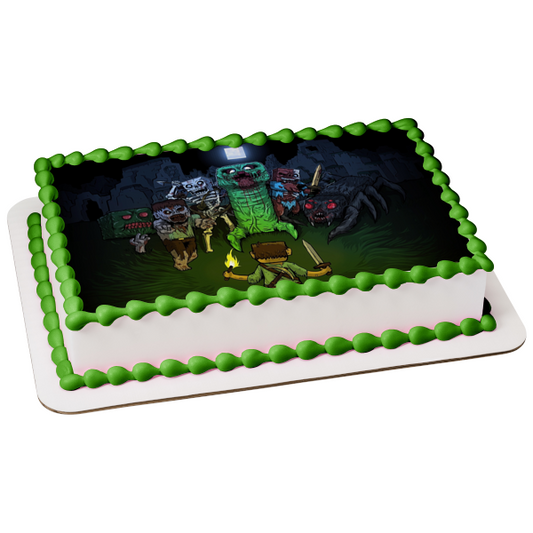 Minecraft Zombies Apocalipsis zombi adorno comestible para tarta imagen ABPID50487 