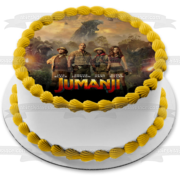 Póster de la película Jumanji, decoración comestible para tarta, imagen ABPID50491 