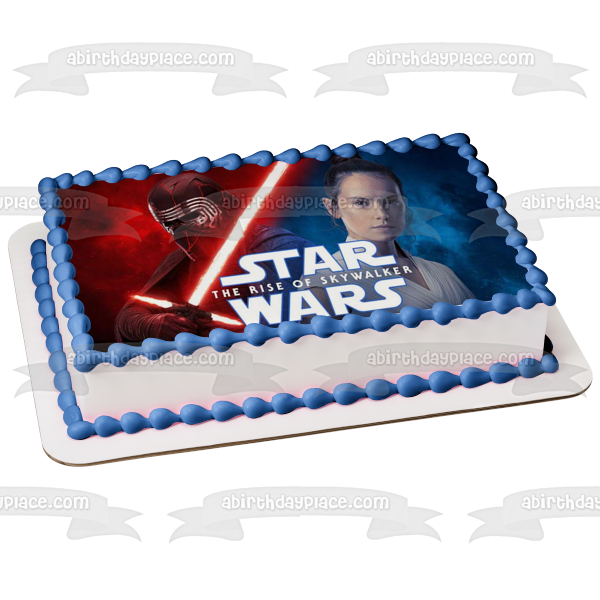 Star Wars: El ascenso de Skywalker Rey y Kylo Ren Imagen comestible para decoración de tarta ABPID50493 