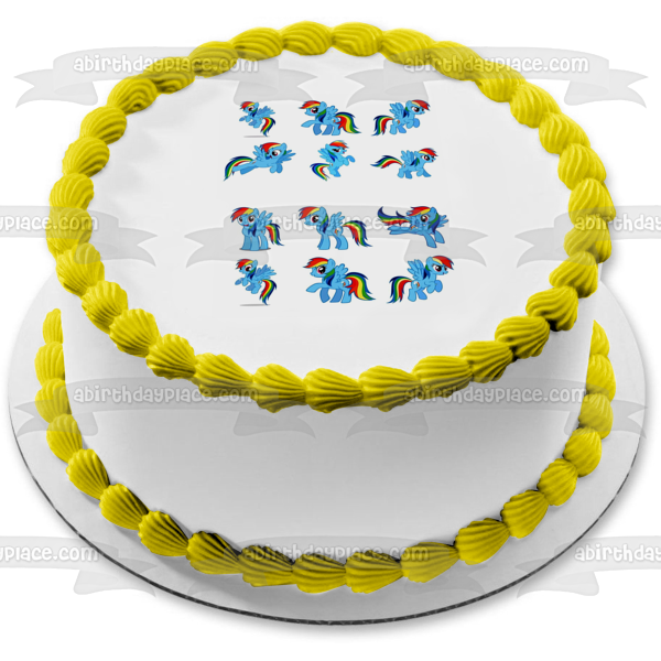 Adorno comestible para tarta Rainbow Dash My Little Pony Imagen ABPID50502 