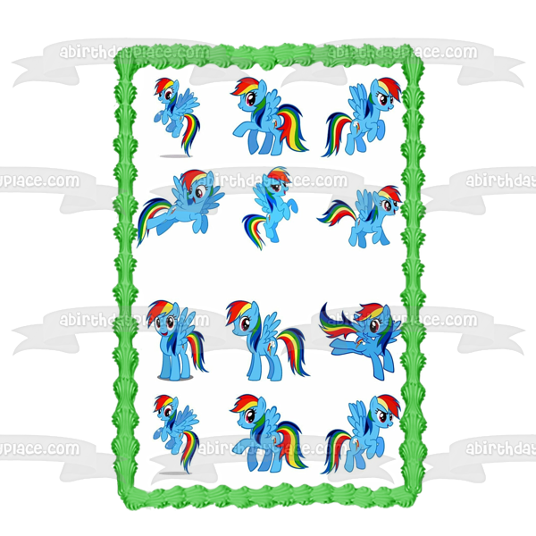 Adorno comestible para tarta Rainbow Dash My Little Pony Imagen ABPID50502 