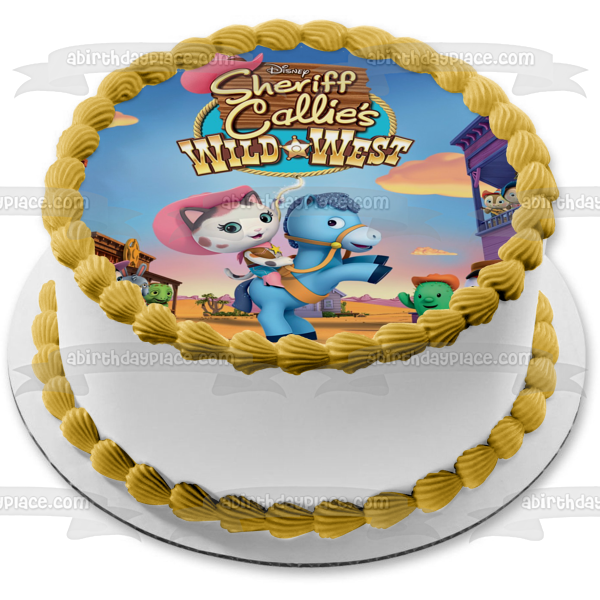 Disney Sheriff Callie's Wild West Sparky Deputy Peck Toby Priscilla Skunk Edible Cake Topper Image ABPID50507