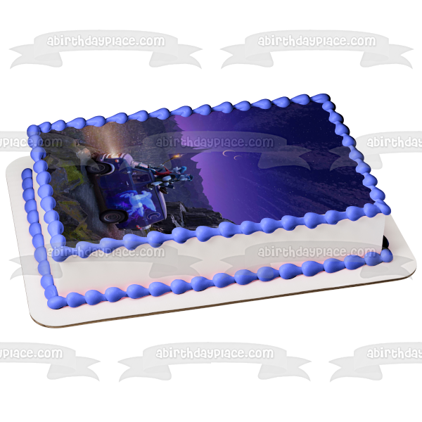 Onward Brothers Ian Lightfoot Barley Lightfoot Purple Van Moon Stars Sky Fondo Disney Pixar Edible Cake Topper Imagen ABPID50521 