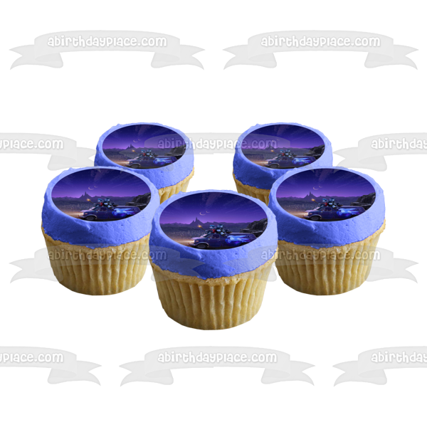 Onward Brothers Ian Lightfoot Barley Lightfoot Purple Van Moon Stars Sky Fondo Disney Pixar Edible Cake Topper Imagen ABPID50521 