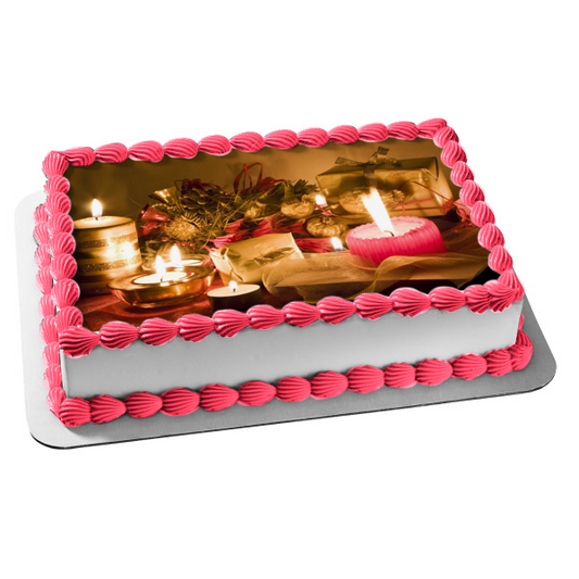 Velas De Mesa Navideñas Presenta Campanas Adorno Comestible Para Pastel Imagen ABPID50580 