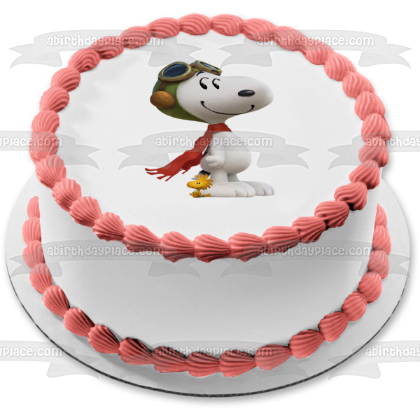 Snoopy Flying Ace con decoración comestible para tarta de Woodstock Imagen ABPID50725 