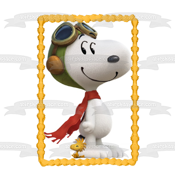 Snoopy Flying Ace con decoración comestible para tarta de Woodstock Imagen ABPID50725 