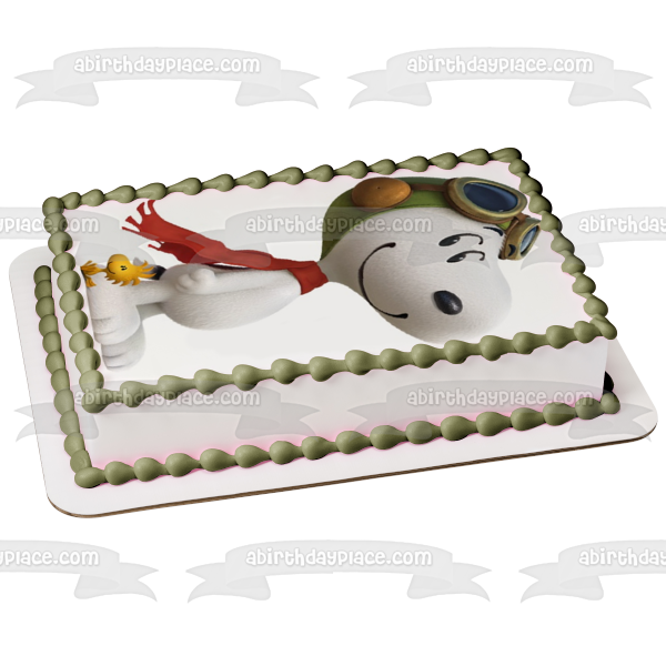 Snoopy Flying Ace con decoración comestible para tarta de Woodstock Imagen ABPID50725 