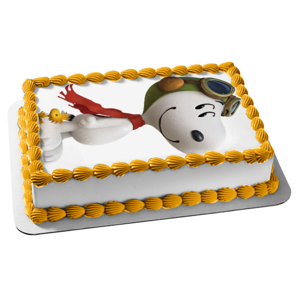 Snoopy Flying Ace con decoración comestible para tarta de Woodstock Imagen ABPID50725 