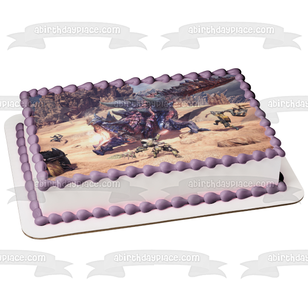 Monster Hunter Team Attack Edible Cake Topper Image ABPID50731