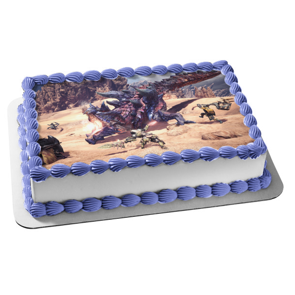 Monster Hunter Team Attack Edible Cake Topper Image ABPID50731