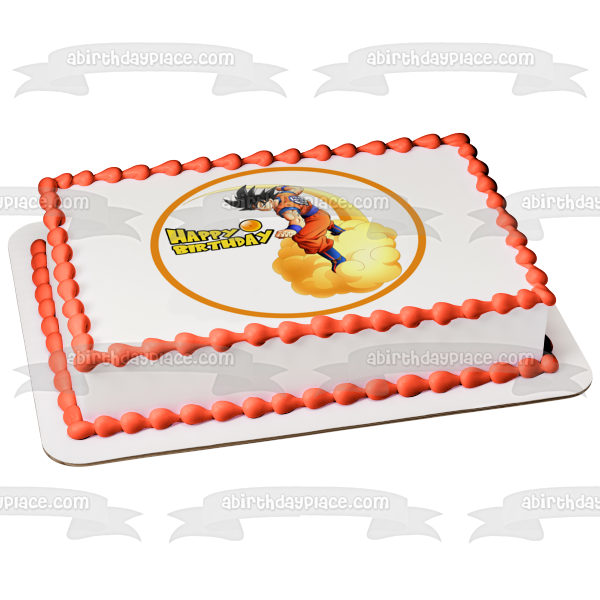 Decoración para tarta comestible redonda Dragon Ball Z Kakarot Imagen ABPID50733 