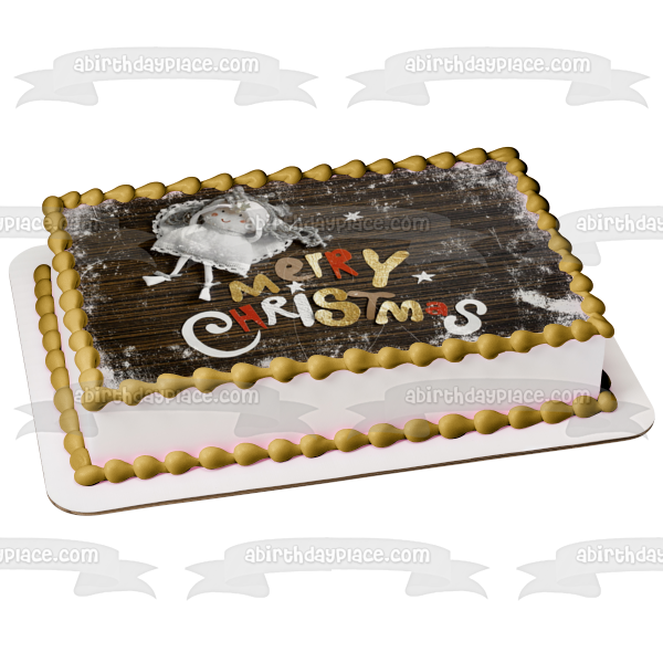 Adorno de ángel de Feliz Navidad con estrellas, adorno comestible para tarta, imagen ABPID50623 