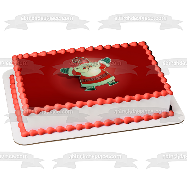 Adorno comestible para tarta de Navidad, Papá Noel, Kris Kringle, San Nick, imagen ABPID50637 