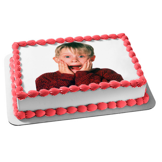 Solo en casa Kevin McCallister gritando Imagen comestible para decoración de tarta ABPID50757 