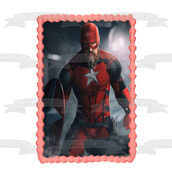 Decoración comestible para tarta con diseño de superhéroe de la viuda negra, David Harbour, Red Guardian, imagen ABPID50765 