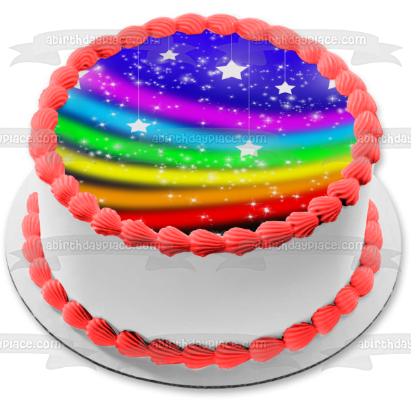 Fondo de Mario Party Star Rainbow ganador Personaliza con tu nombre Imagen comestible para decoración de tarta ABPID50644 